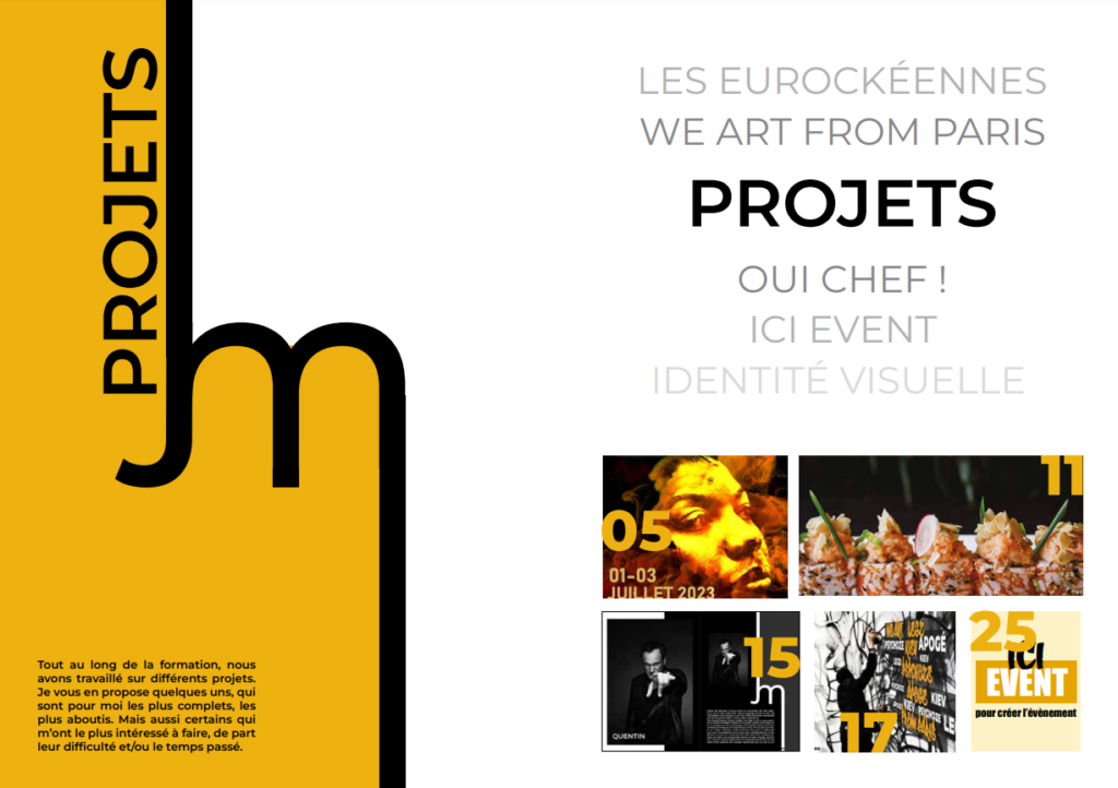 projets portfolio